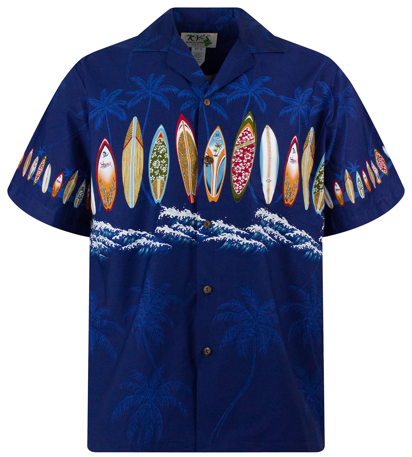 Generisch Hawaii Hemd Herren - Bügelfrei, Kurzarm, Tropisches Palmprint, Für Urlaub, Strand & Party (Größen S-5XL)