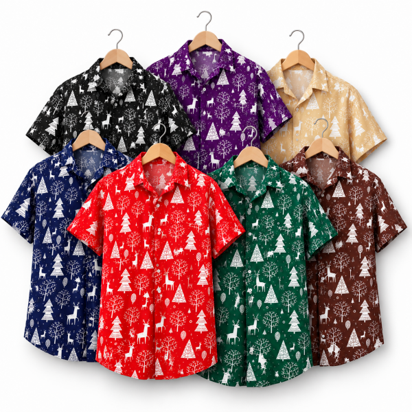 Funky Hawaiihemd | Herren | XS - 6XL | Reindeer Allover Mehrere Farben