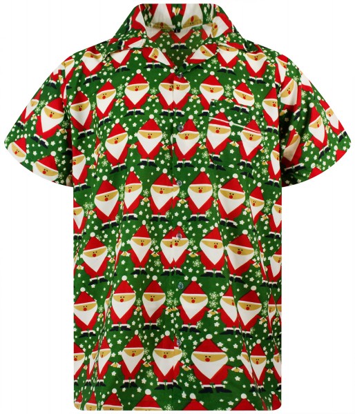 Funky Hawaiihemd Weihnachten Christmas Santa Allover Herren Kurzarm Mehrere Farben