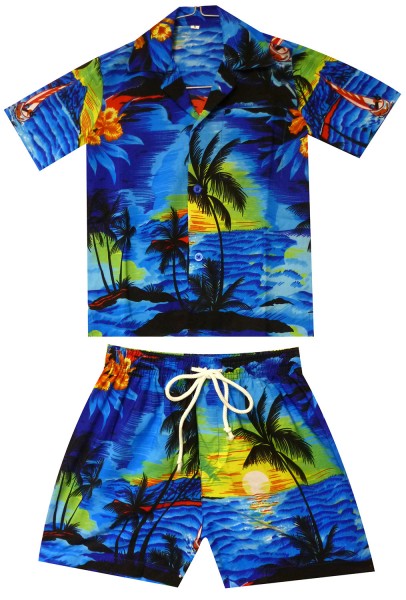 Funky Kinder Cabana Set | Hawaiihemd und Hose | Kinder | 2 - 8 Jahre | Surf | Mehrere Farben