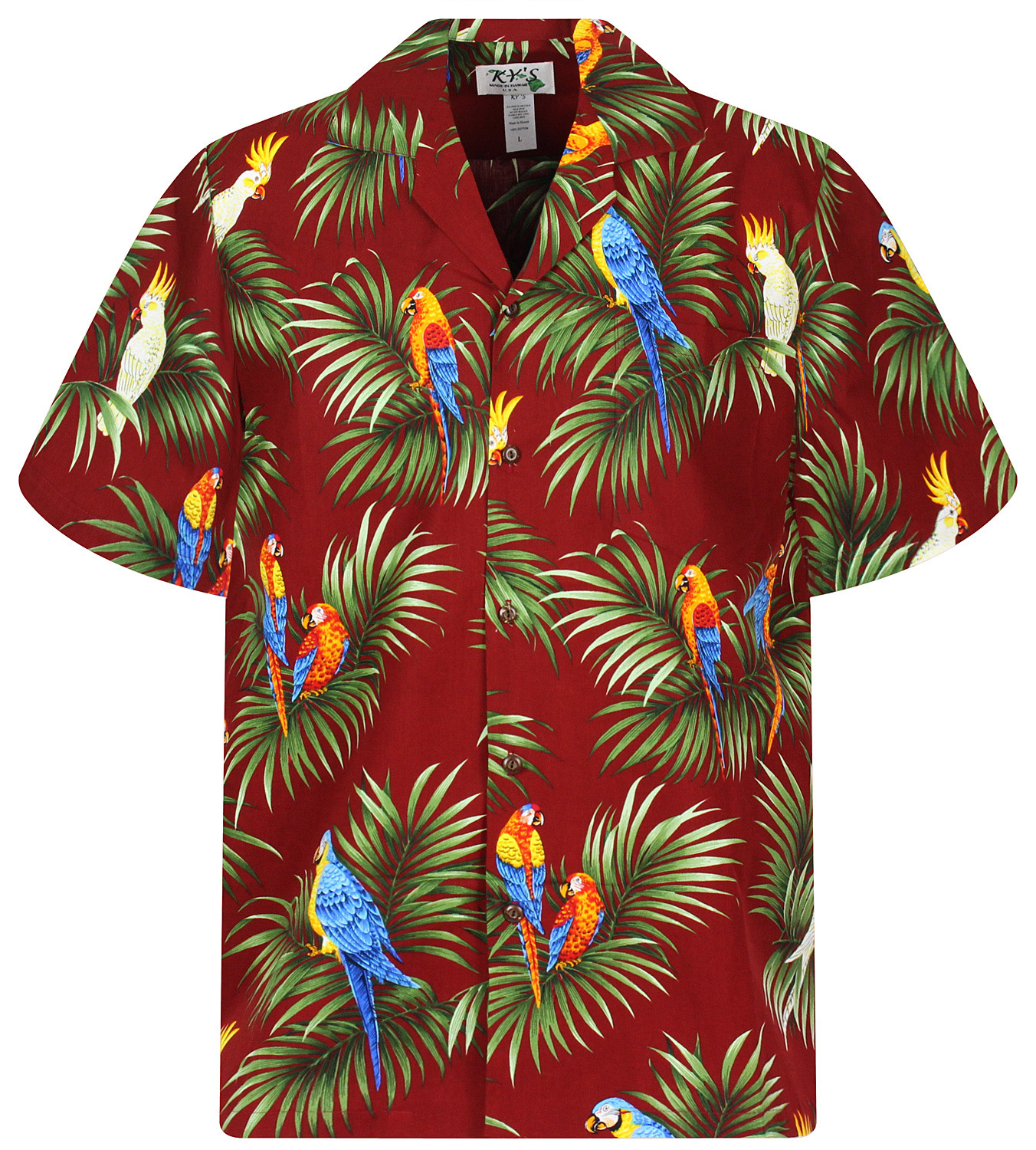 Hawaii Octopus KaKau Polynesisches Hawaiihemd - Rot - AH
