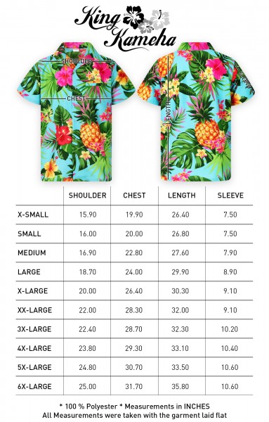 Camicia Hawaiana King Kameha Uomo: Maniche Corte Con Ananas E Foglie Di Palma, Blu Scuro, Taglie Forti Fino A 6XL