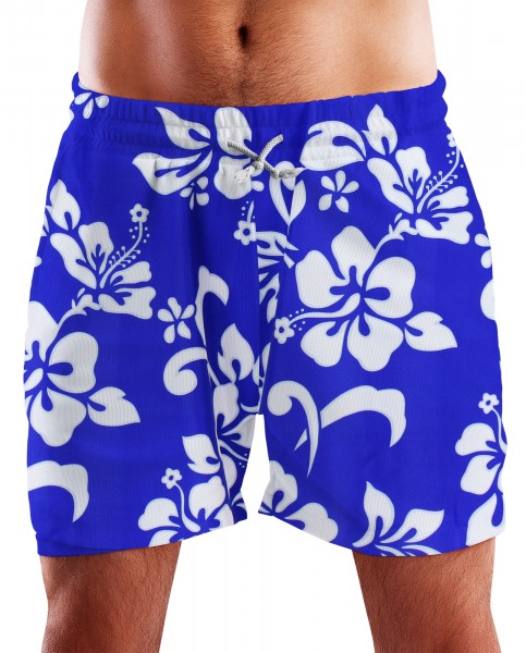 King Kameha Funky Hawaii Schwimm-Hose Bade-Hose Bade-Shorts, Hibiscus