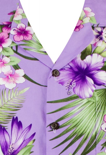 V.H.O. Funky Hawaïhemd heren korte mouwen voorzak Hawaii-print strand palmen diverse kleuren, Beach Orange, 4XL