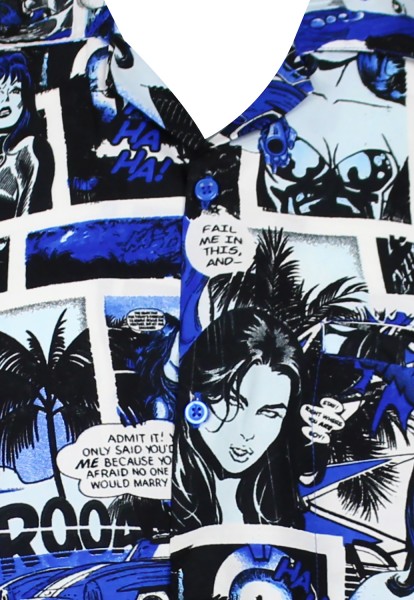 Chemise Hawaïenne Bleue à Palmiers