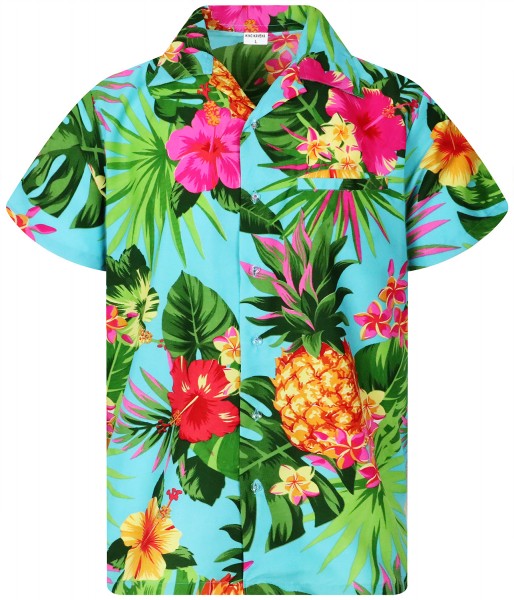 Funky Hawaiihemd Ananas Herren Kurzarm Mehrere Farben