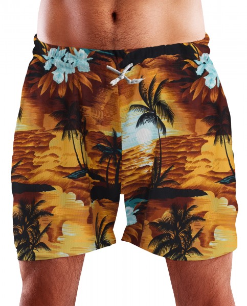 King Kameha Funky Hawaiian Board-Shorts Trunks Swim-Pants, Surf
