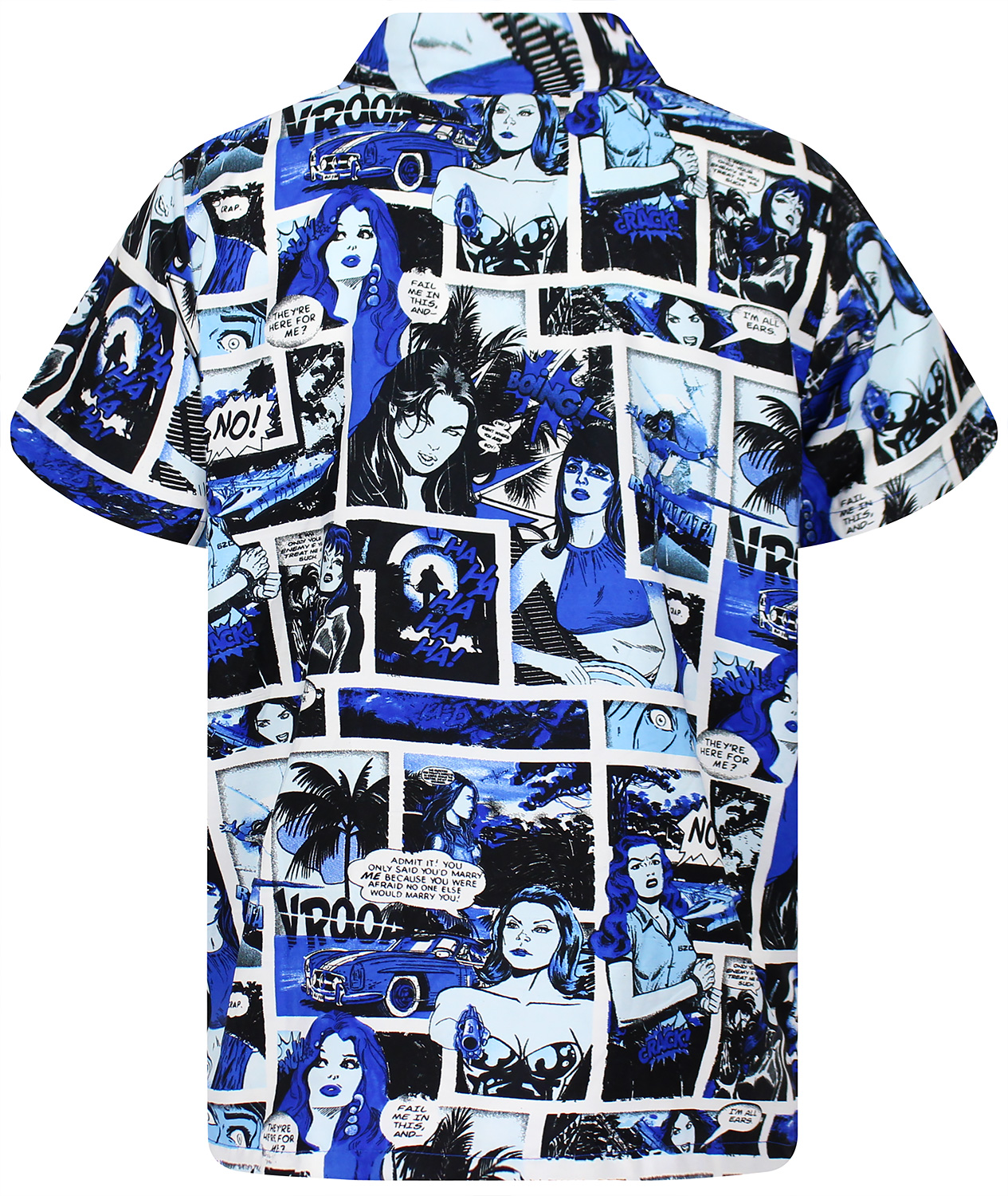 King Kameha Camicia Hawaiana Uomo Maniche Corte - Fantasia Teschio Stampe, Colore Nero Multi, Taglie Fino A XXXL - Perfetta Per Feste A Tema E Halloween