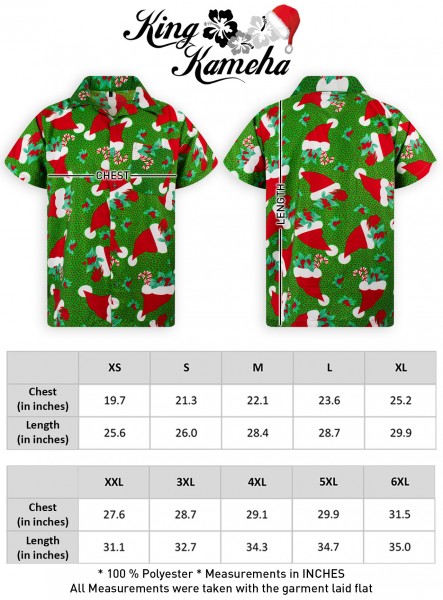 King Kameha Funky Chemise-Hawaienne Noël Homme Coupe Reguliere Manche Courte Pere Noel X Mas Pain D Epices Unisexe