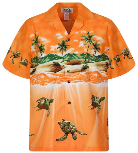 KY‘s | Original Hawaiihemd | Herren | S - 8XL | Schildkröten Meer Strand | Mehrere Farbvarianten